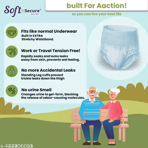 Adult Diapers for Men & Women – Incontinence Underwear, Super Absorbent Leak Protection, Odor Control, Pull-Up Briefs –extra large(10 pc)